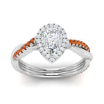 Load image into Gallery viewer, vine-pear-halo-diamond-engagement-ring-with-orange-sapphire-in-white-gold-FD9212PERGSAOR-NL-WG.jpg
