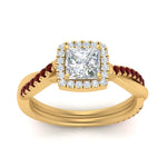 Load image into Gallery viewer, vine-princess-cut-halo-diamond-engagement-ring-with-ruby-in-yellow-gold-FD9212PRRGRUDR-NL-YG.jpg
