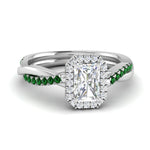 Load image into Gallery viewer, vine-radiant-halo-diamond-engagement-ring-with-emerald-in-white-gold-FD9212RARGEMGR-NL-WG.jpg
