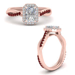 Load image into Gallery viewer, vine-radiant-halo-diamond-engagement-ring-with-ruby-in-rose-gold-FD9212RARGRUDR-NL-RG.jpg
