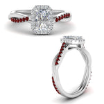 Load image into Gallery viewer, vine-radiant-halo-diamond-engagement-ring-with-ruby-in-white-gold-FD9212RARGRUDR-NL-WG.jpg
