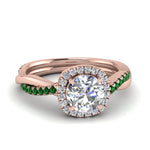 Load image into Gallery viewer, vine-round-halo-diamond-engagement-ring-with-emerald-in-rose-gold-FD9212RORGEMGR-NL-RG.jpg

