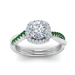 Load image into Gallery viewer, vine-round-halo-diamond-engagement-ring-with-emerald-in-white-gold-FD9212RORGEMGR-NL-WG.jpg
