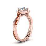 Load image into Gallery viewer, vine-round-halo-diamond-engagement-ring-with-orange-sapphire-in-rose-gold-FD9212RORGSAOR-NL-RG.jpg

