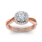 Load image into Gallery viewer, vine-round-halo-diamond-engagement-ring-with-orange-sapphire-in-rose-gold-FD9212RORGSAOR-NL-RG.jpg
