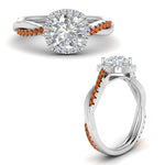 Load image into Gallery viewer, vine-round-halo-diamond-engagement-ring-with-orange-sapphire-in-white-gold-FD9212RORGSAOR-NL-WG.jpg

