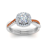 Load image into Gallery viewer, vine-round-halo-diamond-engagement-ring-with-orange-sapphire-in-white-gold-FD9212RORGSAOR-NL-WG.jpg
