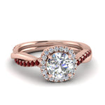 Load image into Gallery viewer, vine-round-halo-diamond-engagement-ring-with-ruby-in-rose-gold-FD9212RORGRUDR-NL-RG.jpg
