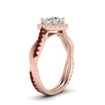 Load image into Gallery viewer, vine-round-halo-diamond-engagement-ring-with-ruby-in-rose-gold-FD9212RORGRUDR-NL-RG.jpg
