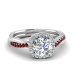 Load image into Gallery viewer, vine-round-halo-diamond-engagement-ring-with-ruby-in-white-gold-FD9212RORGRUDR-NL-WG.jpg
