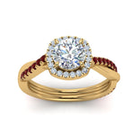 Load image into Gallery viewer, vine-round-halo-diamond-engagement-ring-with-ruby-in-yellow-gold-FD9212RORGRUDR-NL-YG.jpg
