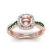 Load image into Gallery viewer, vine-semi-mount-halo-diamond-engagement-ring-with-emerald-in-rose-gold-FD9212SMRGEMGR-NL-RG.jpg