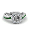 Load image into Gallery viewer, vine-semi-mount-halo-diamond-engagement-ring-with-emerald-in-white-gold-FD9212SMRGEMGR-NL-WG.jpg