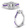 Load image into Gallery viewer, vine-semi-mount-halo-diamond-engagement-ring-with-purple-topaz-in-white-gold-FD9212SMRGVITO-NL-WG.jpg