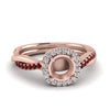 Load image into Gallery viewer, vine-semi-mount-halo-diamond-engagement-ring-with-ruby-in-rose-gold-FD9212SMRGRUDR-NL-RG.jpg