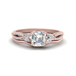 Load image into Gallery viewer, vine-split-band-asscher-cut-diamond-wedding-set-in-rose-gold-FDENR3211ASANGLE3-NL-RG
