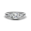 Load image into Gallery viewer, vine-split-band-asscher-cut-diamond-wedding-set-in-white-gold-FDENR3211ASANGLE3-NL-WG