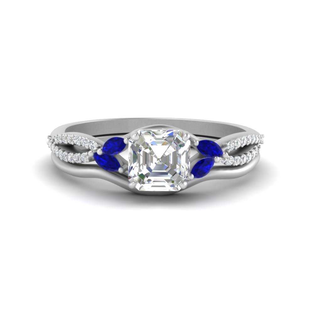 vine-split-band-asscher-cut-diamond-wedding-set-with-sapphire-in-white-gold-FDENR3211ASGSABLANGLE3-NL-WG