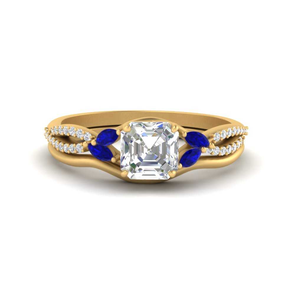 vine-split-band-asscher-cut-diamond-wedding-set-with-sapphire-in-yellow-gold-FDENR3211ASGSABLANGLE3-NL-YG