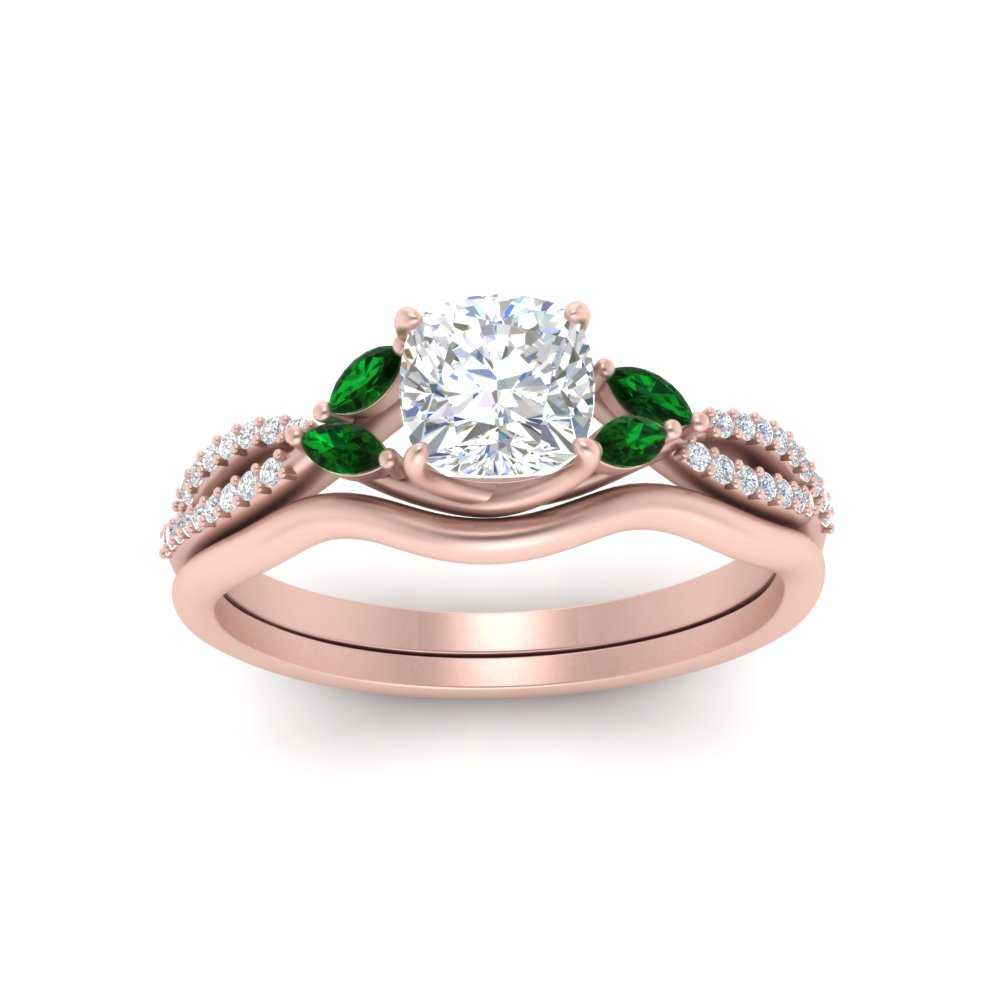 vine-split-band-cushion-cut-diamond-wedding-set-with-emerald-in-rose-gold-FDENR3211CUGEMGRANGLE3-NL-RG.jpg