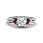 Load image into Gallery viewer, vine-split-band-cushion-cut-diamond-wedding-set-with-ruby-in-white-gold-FDENR3211CUGRUDRANGLE3-NL-WG.jpg
