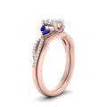 Thumbnail 16 - vine-split-band-cushion-cut-diamond-wedding-set-with-sapphire-in-rose-gold-FDENR3211CUGSABLANGLE3-NL-RG.jpg