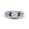 Load image into Gallery viewer, vine-split-band-cushion-cut-diamond-wedding-set-with-sapphire-in-white-gold-FDENR3211CUGSABLANGLE3-NL-WG.jpg