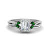 Load image into Gallery viewer, vine-split-band-emerald-cut-diamond-wedding-set-with-emerald-in-white-gold-FDENR3211EMGEMGRANGLE3-NL-WG.jpg