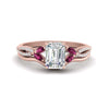 Load image into Gallery viewer, vine-split-band-emerald-cut-diamond-wedding-set-with-pink-sapphire-in-rose-gold-FDENR3211EMGSADRPIANGLE3-NL-RG.jpg