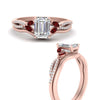 Load image into Gallery viewer, vine-split-band-emerald-cut-diamond-wedding-set-with-ruby-in-rose-gold-FDENR3211EMGRUDRANGLE3-NL-RG.jpg