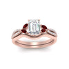 Load image into Gallery viewer, vine-split-band-emerald-cut-diamond-wedding-set-with-ruby-in-rose-gold-FDENR3211EMGRUDRANGLE3-NL-RG.jpg