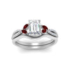 Load image into Gallery viewer, vine-split-band-emerald-cut-diamond-wedding-set-with-ruby-in-white-gold-FDENR3211EMGRUDRANGLE3-NL-WG.jpg
