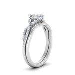 Load image into Gallery viewer, vine-split-band-heart-shaped-diamond-wedding-set-in-white-gold-FDENR3211HTANGLE3-NL-WG.jpg
