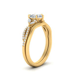 Load image into Gallery viewer, vine-split-band-heart-shaped-diamond-wedding-set-in-yellow-gold-FDENR3211HTANGLE3-NL-YG.jpg
