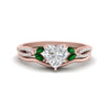 Load image into Gallery viewer, vine-split-band-heart-shaped-diamond-wedding-set-with-emerald-in-rose-gold-FDENR3211HTGEMGRANGLE3-NL-RG.jpg