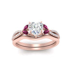 Load image into Gallery viewer, vine-split-band-heart-shaped-diamond-wedding-set-with-pink-sapphire-in-rose-gold-FDENR3211HTGSADRPIANGLE3-NL-RG.jpg
