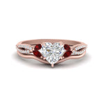 Load image into Gallery viewer, vine-split-band-heart-shaped-diamond-wedding-set-with-ruby-in-rose-gold-FDENR3211HTGRUDRANGLE3-NL-RG.jpg