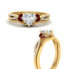 Load image into Gallery viewer, vine-split-band-heart-shaped-diamond-wedding-set-with-ruby-in-yellow-gold-FDENR3211HTGRUDRANGLE3-NL-YG.jpg