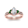 Load image into Gallery viewer, vine-split-band-marquise-cut-diamond-wedding-set-with-emerald-in-rose-gold-FDENR3211MQGEMGRANGLE3-NL-RG.jpg