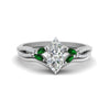 Load image into Gallery viewer, vine-split-band-marquise-cut-diamond-wedding-set-with-emerald-in-white-gold-FDENR3211MQGEMGRANGLE3-NL-WG.jpg