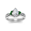 Load image into Gallery viewer, vine-split-band-marquise-cut-diamond-wedding-set-with-emerald-in-white-gold-FDENR3211MQGEMGRANGLE3-NL-WG.jpg