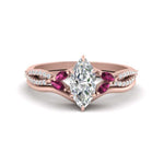 Load image into Gallery viewer, vine-split-band-marquise-cut-diamond-wedding-set-with-pink-sapphire-in-rose-gold-FDENR3211MQGSADRPIANGLE3-NL-RG.jpg
