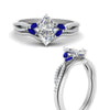 Load image into Gallery viewer, vine-split-band-marquise-cut-diamond-wedding-set-with-sapphire-in-white-gold-FDENR3211MQGSABLANGLE3-NL-WG.jpg