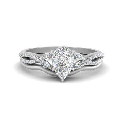 lab-created-pear-diamond-twisted-vine-pavé-bridal-set-in-rose-gold-FDENR3211PE