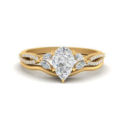 lab-created-pear-diamond-twisted-vine-pavé-bridal-set-in-rose-gold-FDENR3211PE