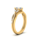 Load image into Gallery viewer, vine-split-band-pear-shaped-diamond-wedding-set-in-yellow-gold-FDENR3211PEANGLE3-NL-YG.jpg
