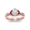 Load image into Gallery viewer, vine-split-band-pear-shaped-diamond-wedding-set-with-pink-sapphire-in-rose-gold-FDENR3211PEGSADRPIANGLE3-NL-RG.jpg