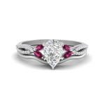 Load image into Gallery viewer, vine-split-band-pear-shaped-diamond-wedding-set-with-pink-sapphire-in-white-gold-FDENR3211PEGSADRPIANGLE3-NL-WG.jpg
