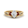 Load image into Gallery viewer, vine-split-band-pear-shaped-diamond-wedding-set-with-ruby-in-yellow-gold-FDENR3211PEGRUDRANGLE3-NL-YG.jpg