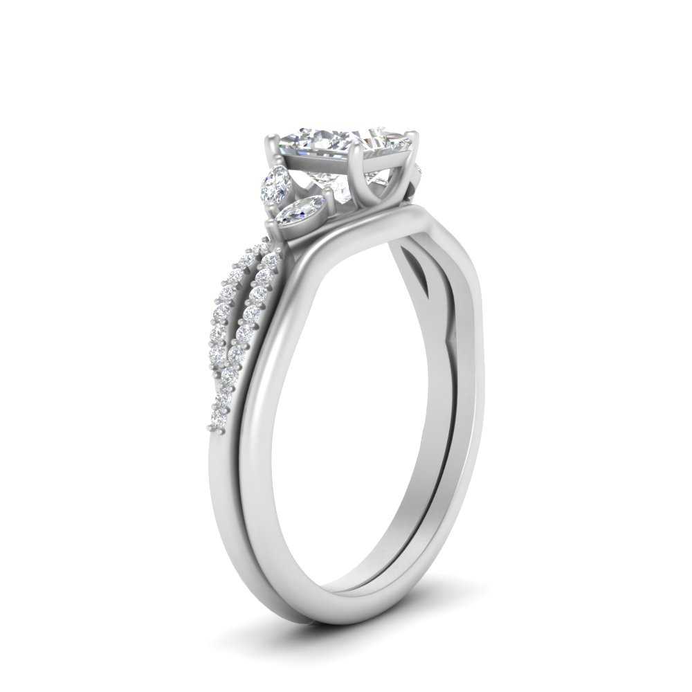 vine-split-band-princess-cut-diamond-wedding-set-in-white-gold-FDENR3211PRANGLE3-NL-WG